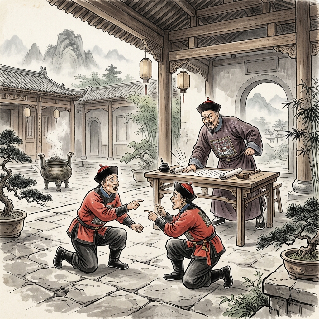 假意升堂差役互撕