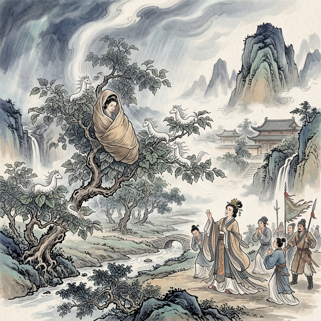 马皮裹女化春蚕