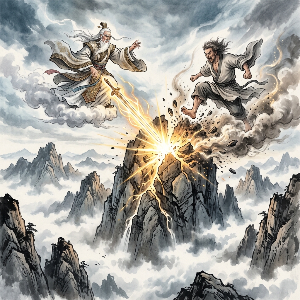 神仙斗法劈山